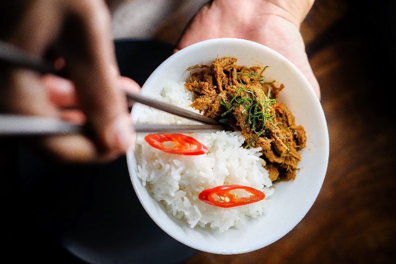 Study says lab-cultured meat and insects ‘good for planet and health’ mushroom lah rendang with rice 1