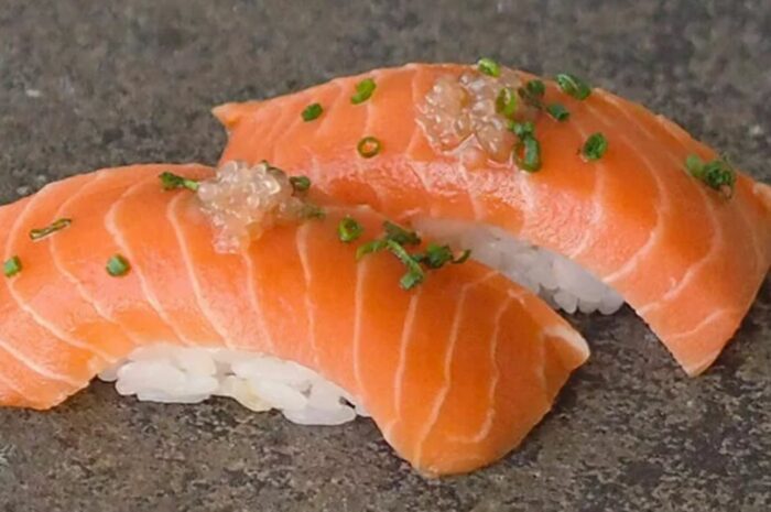 BUSINESS NEWSMeet E-FISHient: A promising startup in the Cultivated Seafood field wildtype salmon nigiri article 1