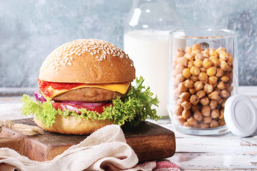 A new review suggests that plant-based meat alternatives are actually healthier PBBurgerMilk Lead